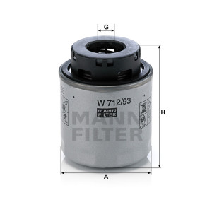 Фильтр масляный MANN-FILTER W 712/93